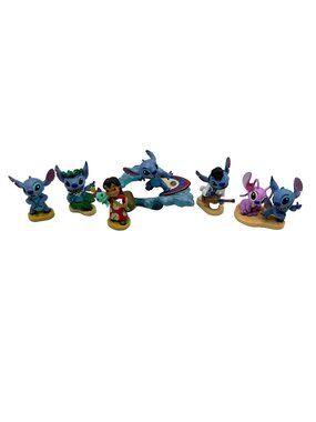Disney Lilo And Stitch 6 Piece Figurine Toy Play Set Disney Store Elvis Angel